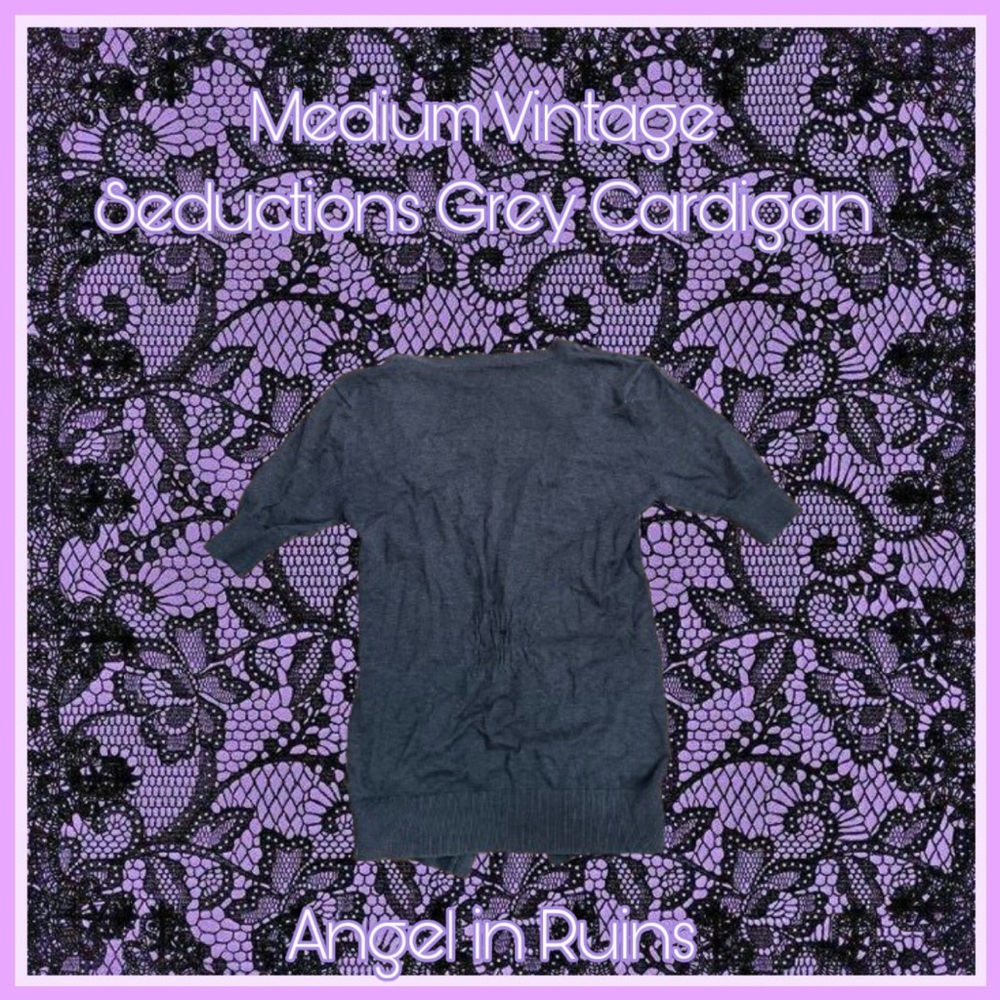 Vintage Seductions Grey Cardigan - Picture 3 of 3